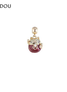 AJIDOU阿吉豆项链女款红色吊坠马上有钱气质锁骨链