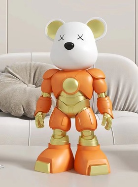 轻奢暴力熊变形金刚工艺品摆件家居客厅酒柜书房装饰品儿童节礼物