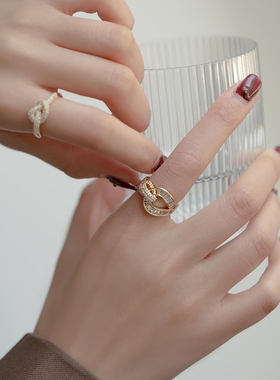 轻奢戒指高级微镶锆石女ins小众