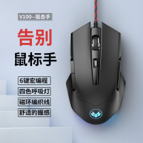 Fire Silver Fox Wire Silent Mouse USB Game Cf Electric Race Lol Eat Chicken Machinery Office Desk Style Computer Notebook