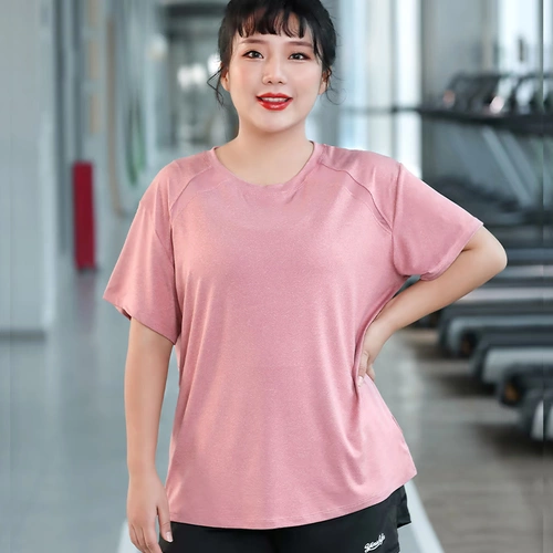 Одежда для йоги для спортзала, футболка с коротким рукавом для тренировок, большой размер, для бега, короткий рукав