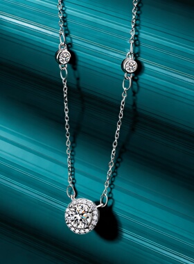 银十字链S999银星点项链女项链