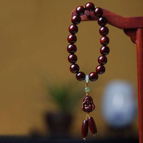 厂家念珠装饰DIY手串紫檀木念珠简约首饰常乐款男女规格1.2风 - 图2