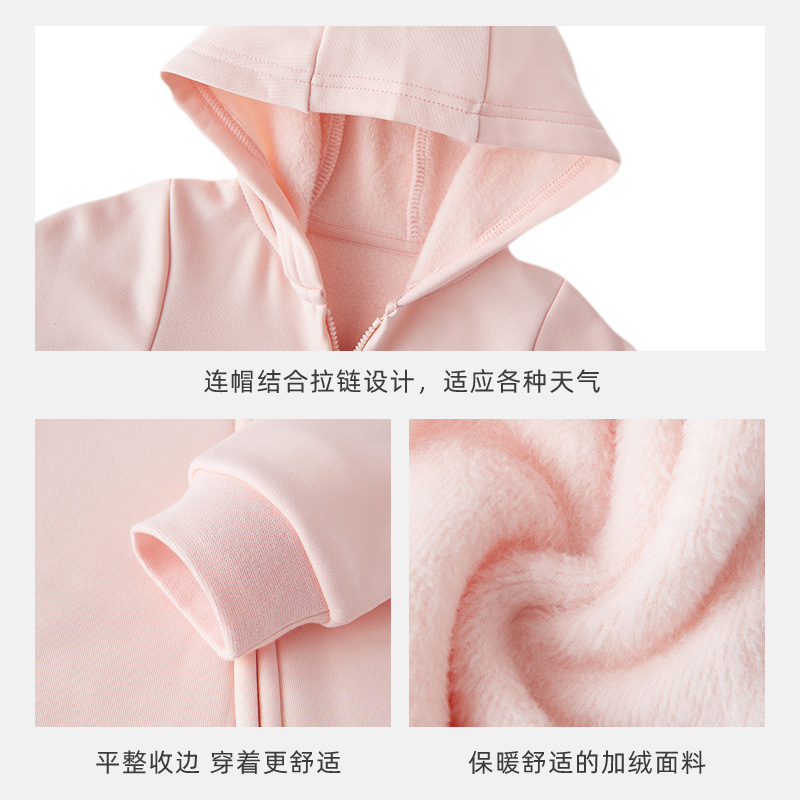 carter's嬰兒加厚連體衣男女寶寶秋冬加絨哈衣爬服斜拉鏈外出屁衣_carter's官方旗艦店_童裝_嬰兒裝_親子裝