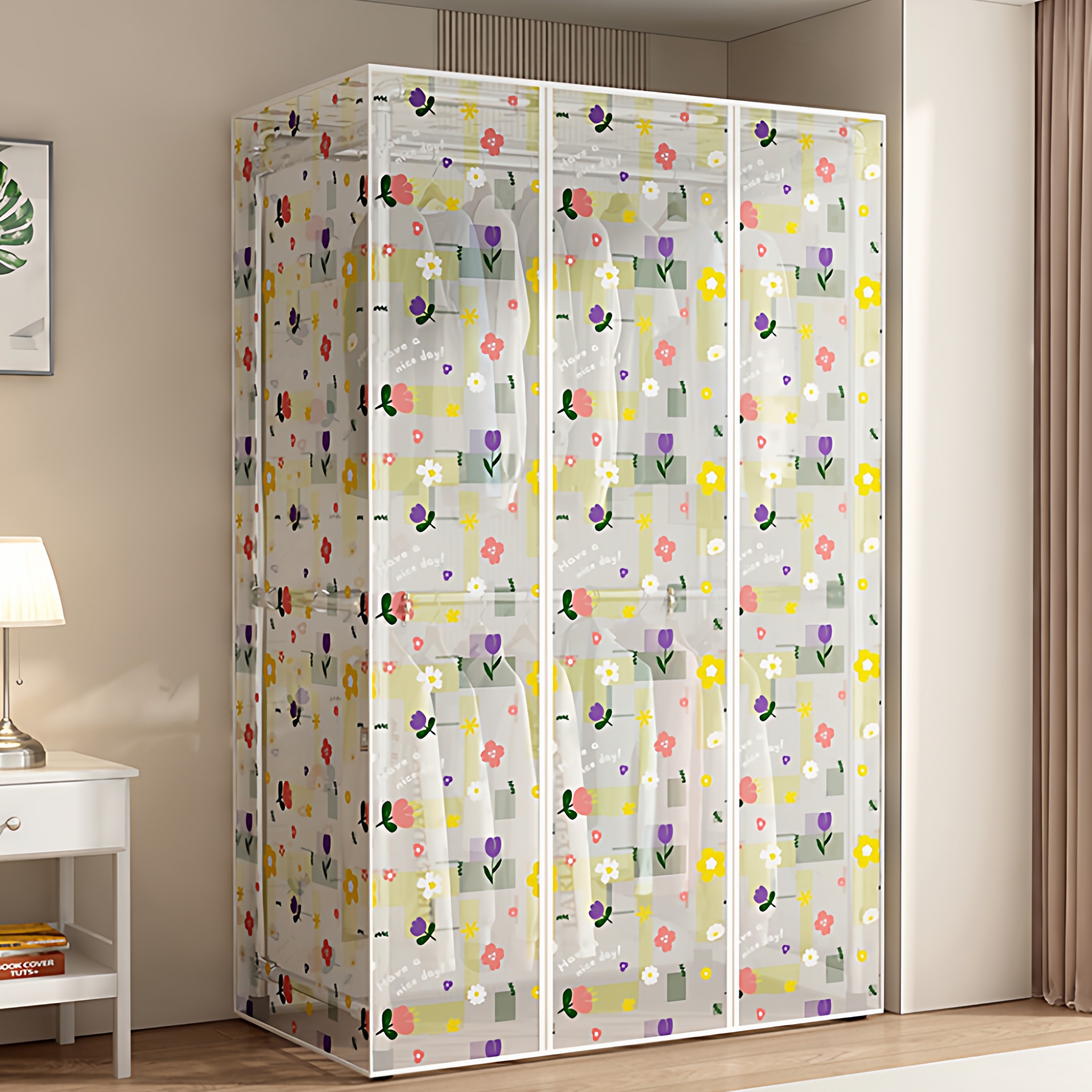 方形平顶货架防尘罩落地衣架遮灰盖橱柜透明防水防尘遮挡帘可水洗,淘宝优惠券,粉丝福利购,淘宝优惠卷