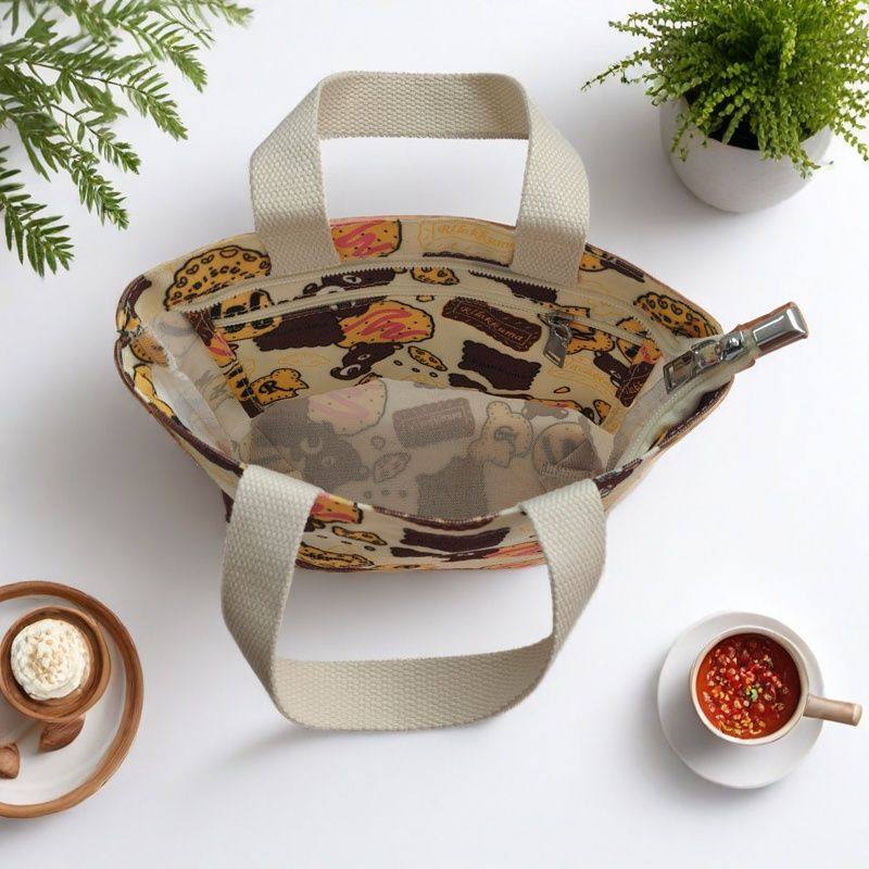 帆布包韩版卡通印花迷你手提袋休闲上班手拎包外出托特包轻便布袋,淘宝优惠券,粉丝福利购,淘宝优惠卷