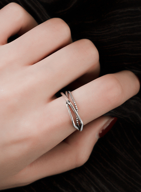 7号小众设计感纯银复古做旧戒指