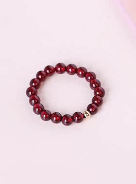 子木。石榴石14K包金手捻指尖文玩礼物绕指柔女小众轻奢高级感