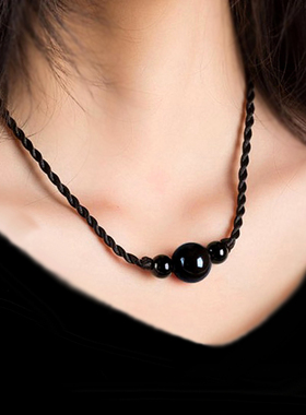 玛瑙日韩风复古学生情侣锁骨链