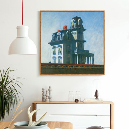 爱德华霍普Edward Hopper人像风景背景墙小众挂画客厅餐厅装饰画 - 图0