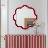 Ins Wind, легкое роскошное, странное зеркало, простое и милое зеркало для ванной творческое декоративное зеркальное зеркало деревянное стена, висящее макияж зеркало