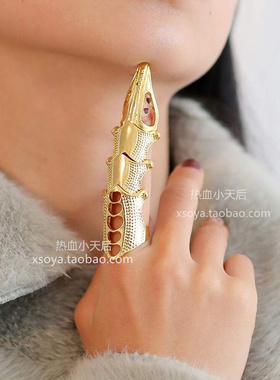 手甲活动关节金属指套潮流时尚炫酷夸张指护可调节铁爪套