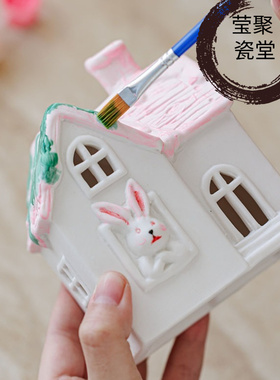 幼儿园陶艺白胚彩绘花瓶