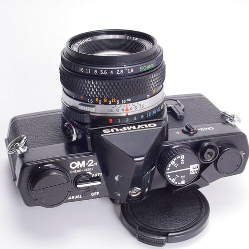 奥林巴斯 OLYMPUS OM 2N 50/1.8黑漆胶片单反相机 小巧复古文艺 - 图0
