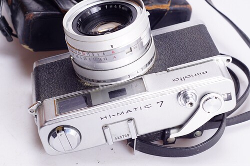 美能达 MINOLTA 7 旁轴胶片相机 45 1.8镜头功能正常测光好带皮套 - 图2