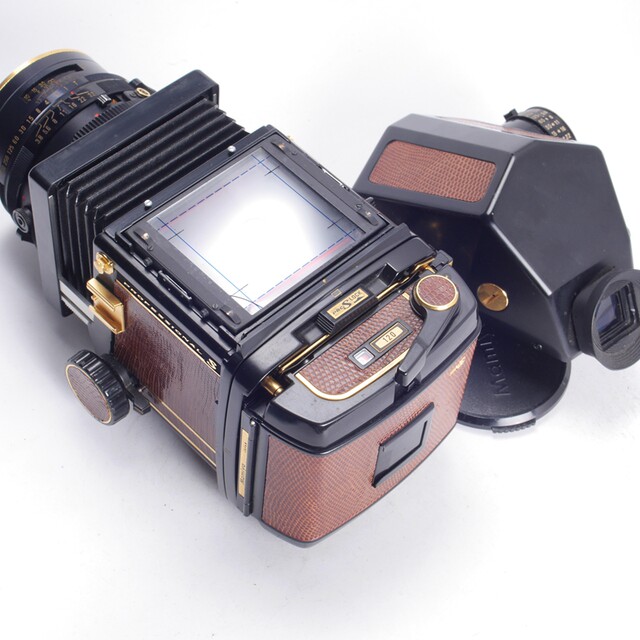 Mamiya RB67 gold-plated lizard skin medium format camera