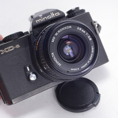 美能达MINOLTA XDS高端胶片单反相机+28/2.8MD 广角风景人像摄影 - 图3