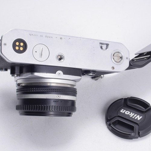 尼康NIKON FM三花版+AIS 50/1.8饼干镜头套机银黑色复古胶片单反 - 图2