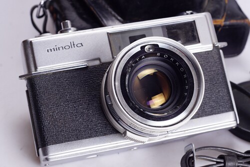 美能达 MINOLTA 7 旁轴胶片相机 45 1.8镜头功能正常测光好带皮套 - 图0
