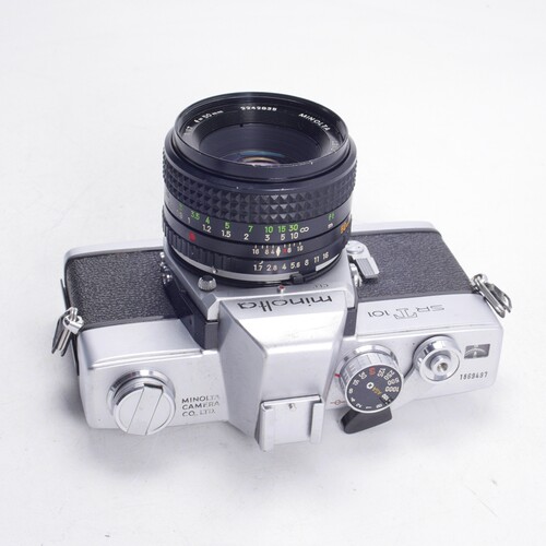 美能达MINOLTA SRT101 50/1.7 机械胶片单反相机坦克 带预升 98新 - 图3