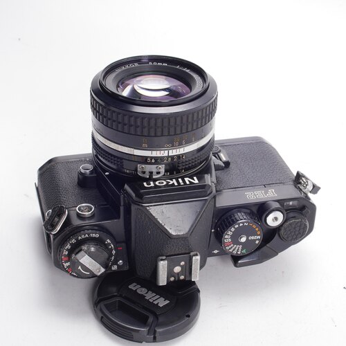 尼康NIKON FE2 50/1.4 AI 钛帘胶片单反相机优于FM2 不输FM3A黑漆 - 图0