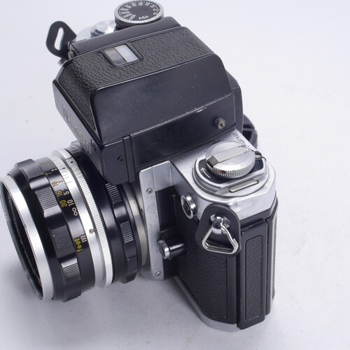 尼康NIKON F2 DP1测光顶 50/2镜头不输AS SB银黑机械胶片单反相机 - 图1