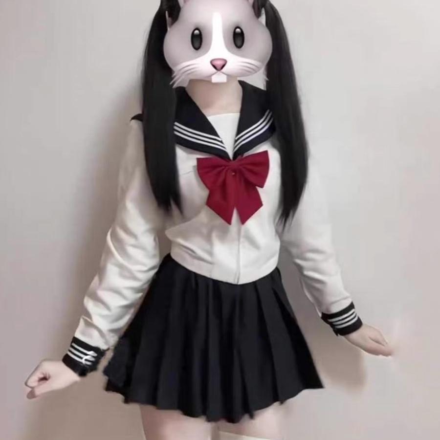 白三本水手服jk百褶裙套装制服原创日系不良少女短裙学院风学生装 - 图1