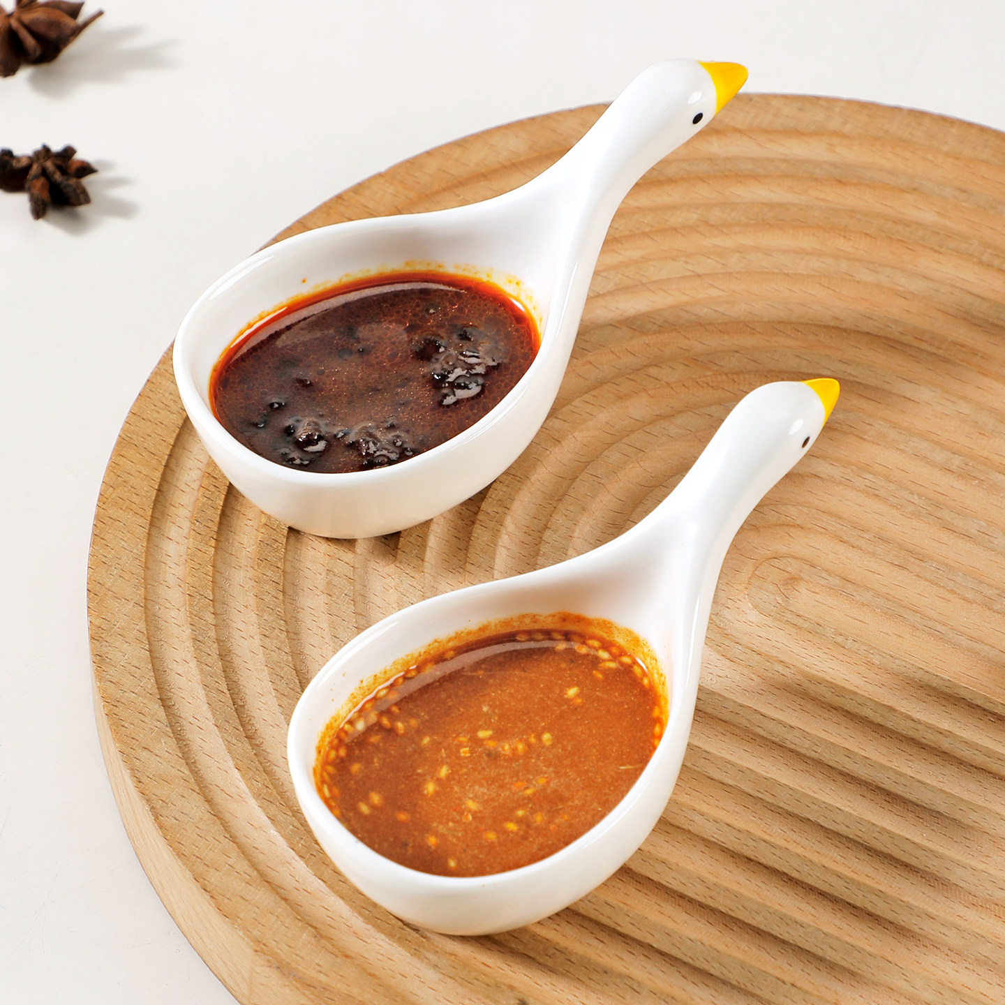 8.8元2只可爱小鸭子陶瓷调料碟白色小料碟醋碟家用调味碟创意餐具,淘宝优惠券,粉丝福利购,淘宝优惠卷