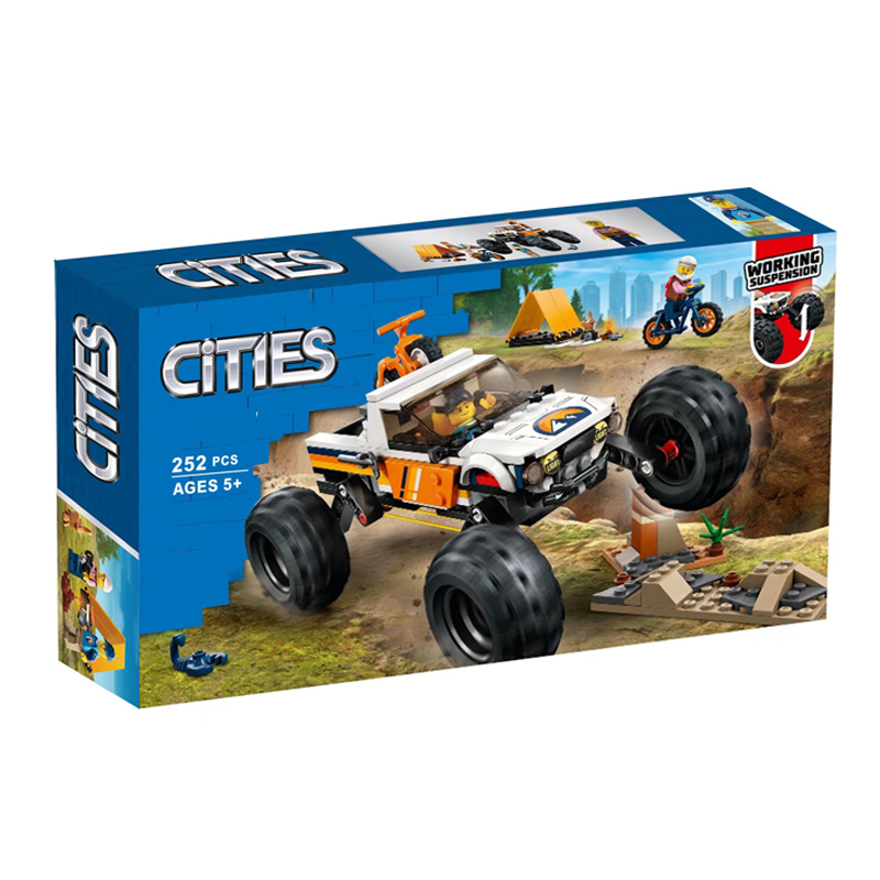 中国积木城市系列4x4越野车大冒险60387儿童拼装男孩汽车跑车玩具 - 图2