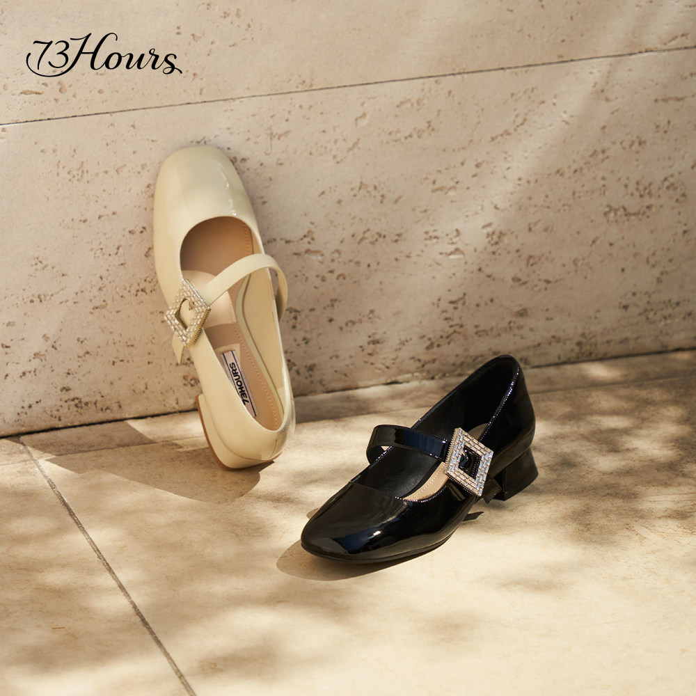 73hours女鞋Cindy春秋新款复古法式粗跟玛丽珍鞋女百搭浅口单鞋,淘宝优惠券,粉丝福利购,淘宝优惠卷