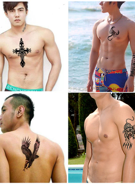 花臂纹身贴防水男士持久
