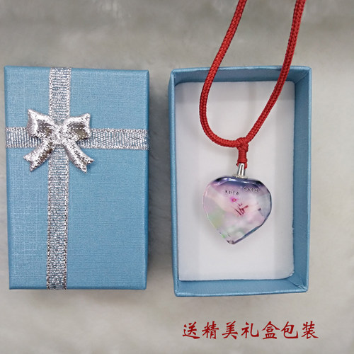 可以做照片水晶吊坠防丢牌刻字宝宝项链女精品DIY生日成人礼物 - 图2