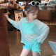 Girls swimsuit split sun protection cover-up swimwear