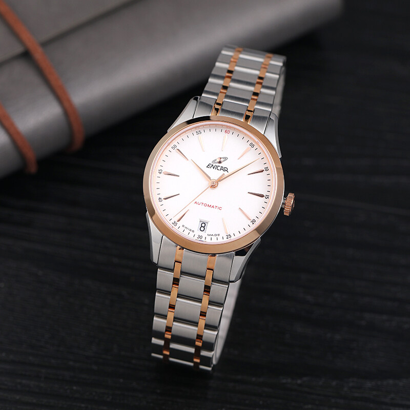 Enicar瑞士英纳格手表女官方授权红牌系列简约自动机械手表女表 Enicar瑞士英纳格手表女官方授权红牌系列简约自动机械手表女表