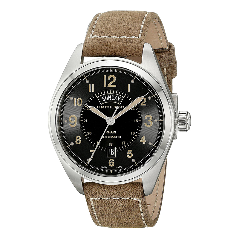 瑞士汉密/汉米尔顿Hamilton卡其系列机械表手表皮带男表H70505833