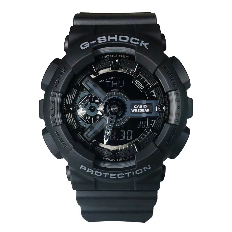 卡迷狂卡西欧手表男 G-SHOCK运动防水电子表黑武士GA-110-1B 100-1A1 GB3