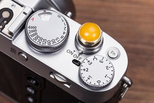 富士快门按钮X100F XT20尼康DF 佳能 徕卡M相机按键通用纯铜抛光 - 图0