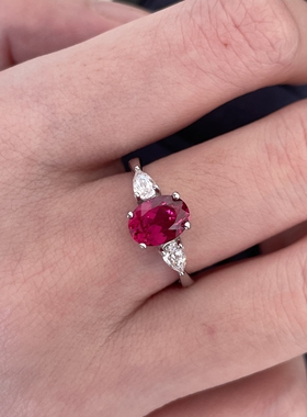 2克拉纯银925满火彩戒指