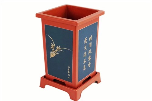 兰花盆君子兰专用盆仿紫砂塑料树脂兰花专用盆花盆家用盆景花盆 - 图3