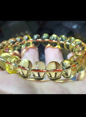 单圈手串天然巴西柠檬黄手串