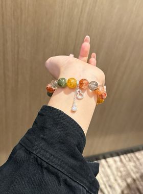 天然水晶手链女款多宝手串招财转运手链男款礼物饰品