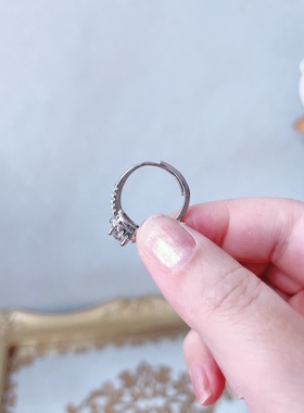 婚礼结婚道具开口食指戒女ins潮简约百搭小众设计指环饰品女2341