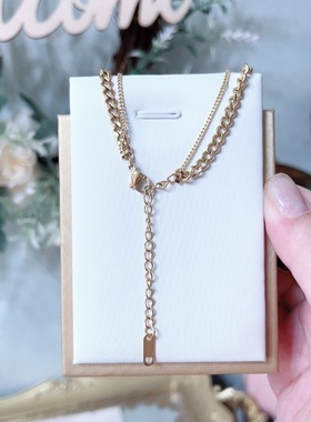 新款项链女生时尚双层小众设计感锁骨链可爱网红气质百搭颈链2313