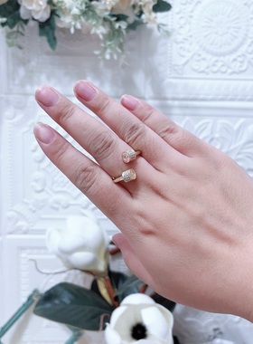 时尚个性交叉开口食指戒女ins潮简约百搭小众设计指环饰品女2284