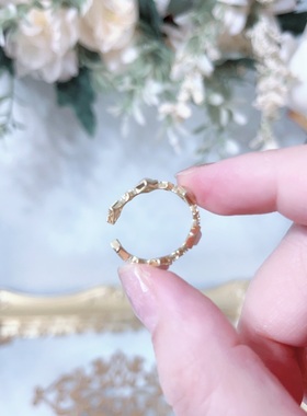 时尚个性方形开口食指戒女ins潮简约百搭小众设计指环饰品女2026