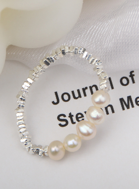 女925纯银贝珍珠简约拼接手链