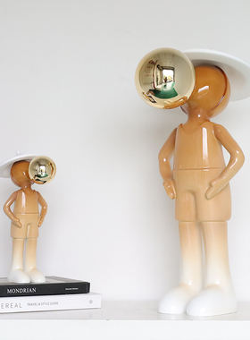 卡通桌面吹泡泡现代电视柜客厅摆件儿童房家居装饰品生日礼物