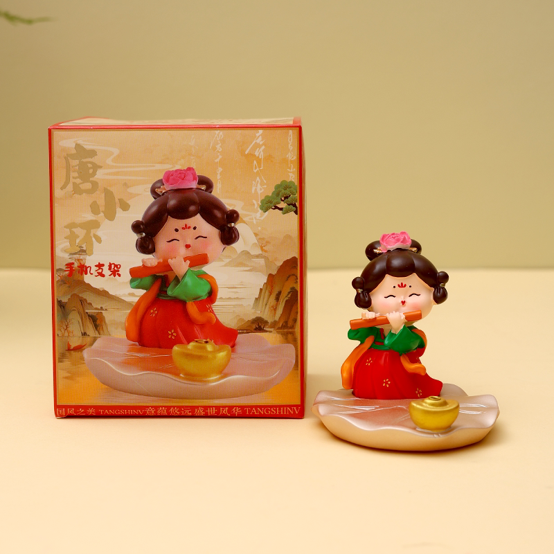 唐仕女手机支架摆件西安文创纪念品陕西博物馆洛阳特产伴手礼创意