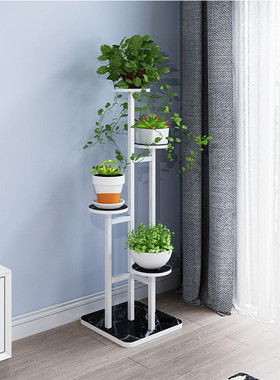 北欧风铁艺落地多层吊兰置物花架