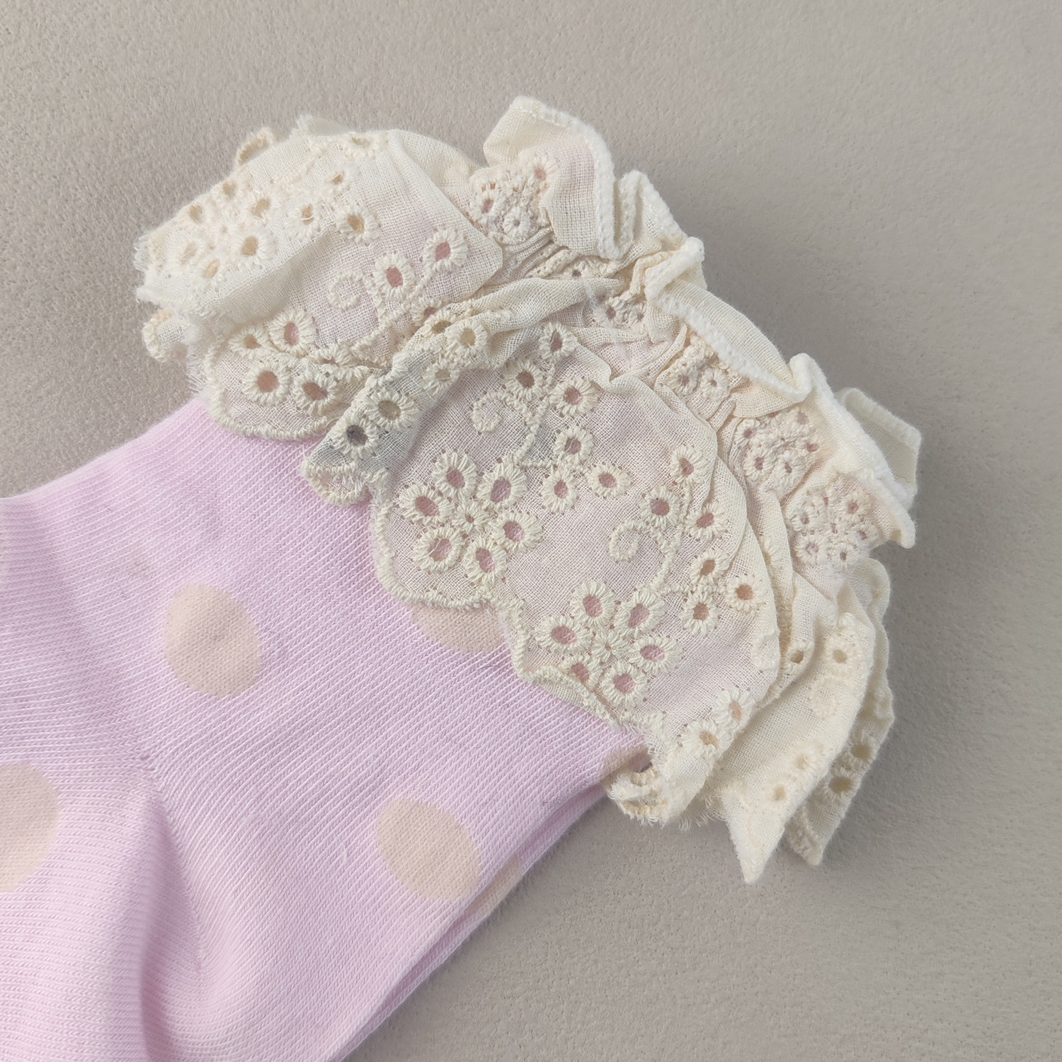 库存尾货粉色甜美风波点花边中筒袜纯棉吸汗可爱松口四季透气女袜,淘宝优惠券,粉丝福利购,淘宝优惠卷